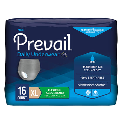 Prevail Ropa interior diaria para HOMBRE, Pull Ups muy absorbentes