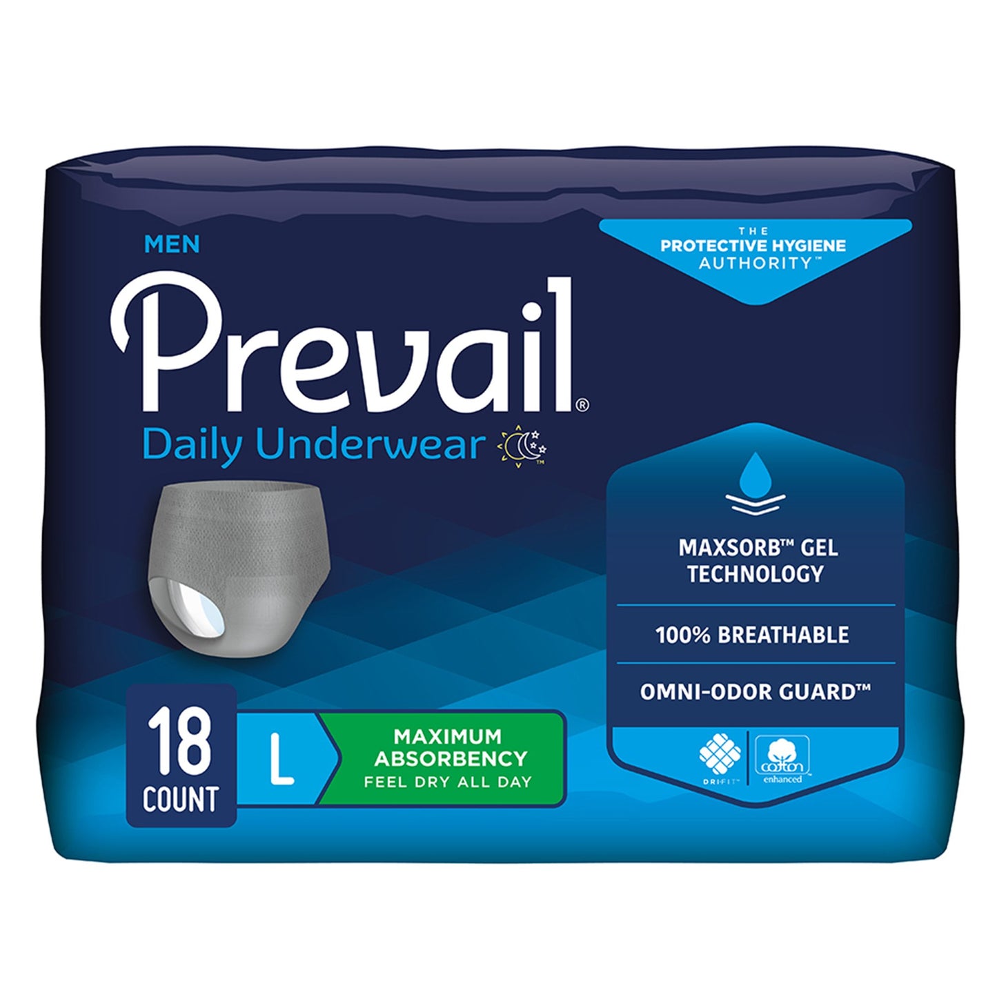 Prevail Ropa interior diaria para HOMBRE, Pull Ups muy absorbentes
