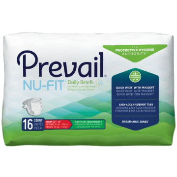 Prevail Nu-Fit Briefs Diapers with Tabs, Heavy Absorbency
