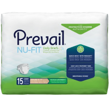 Prevail Nu-Fit Briefs, pañales muy absorbentes con pestañas