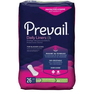 Prevail Daily compresas pequeñas para la incontinencia de esfuerzo, paquete de 26