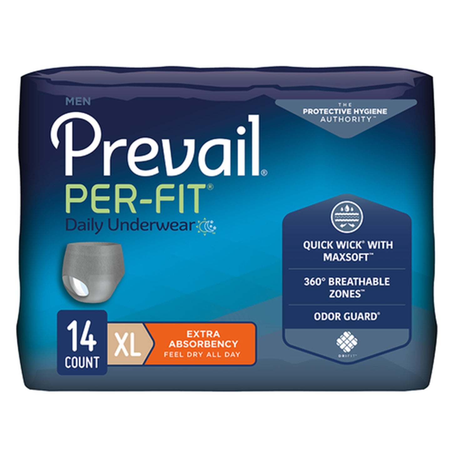 Prevail Per-Fit Men's Pull-Up Underwear, Heavy Absorbency