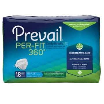 Prevail 360 Per-Fit Briefs With Tabs, Heavy Absorbent Adult Diapers