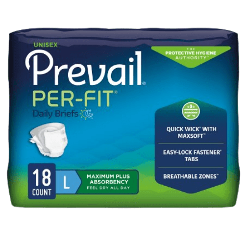 Prevail Per-Fit Briefs, Heavy Absorbent Diapers With Tabs