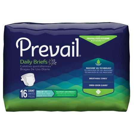 Prevail Youth Teen Diaper Small Heavy Absorbent Briefs Case of 96