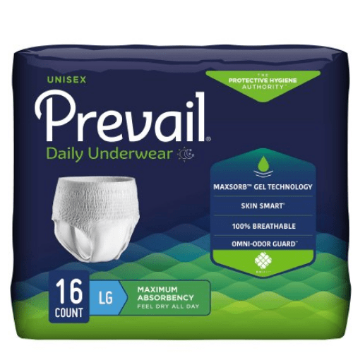 Ropa interior protectora Prevail, pañales extraíbles muy absorbentes