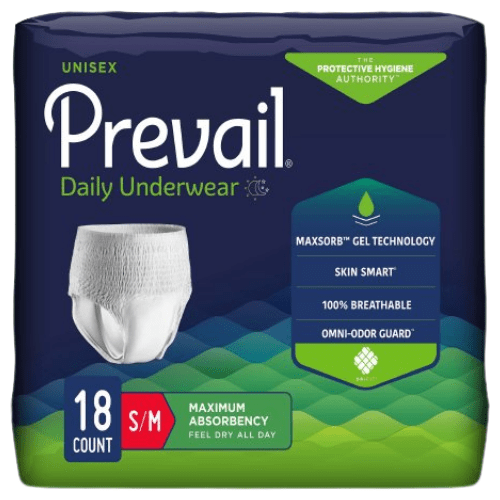 Ropa interior protectora Prevail, pañales extraíbles muy absorbentes