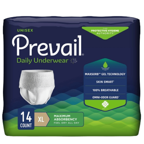 Ropa interior protectora Prevail, pañales extraíbles muy absorbentes