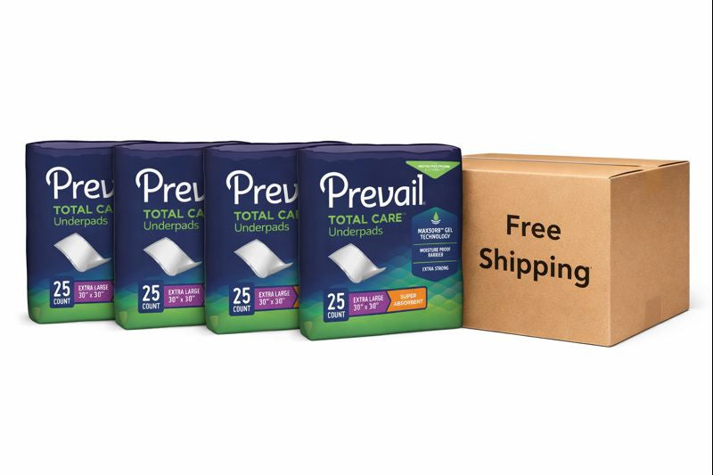 Prevail Underpads Almohadillas de incontinencia para camas, mandriles XL resistentes CS/100