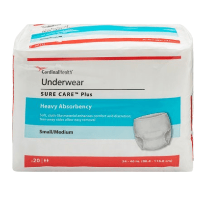 Cardinal Sure Care Plus Pull-Up Diapers, Heavy Protective Absorbent Underwear
