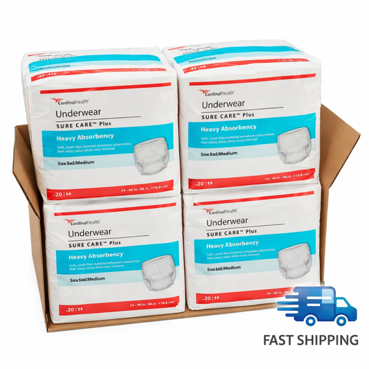 Cardinal Sure Care Plus Protective Underwear | Heavy Protection, Bulk Case
