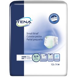 Tena Small Briefs Diapers with Tabs for Smaller Adult, Youth, Teen, Regular Absorbency