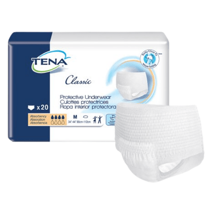 Tena Classic Pull Up Diaper Underwear, Regular Absorbency