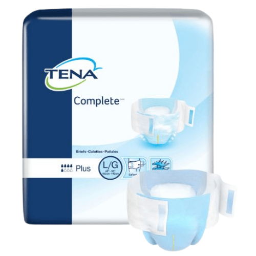 Tena Complete Briefs, Moderate Absorbent Diapers With Tabs