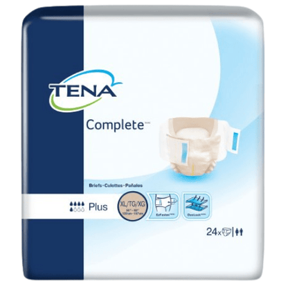 Tena Complete Briefs, Moderate Absorbent Diapers With Tabs