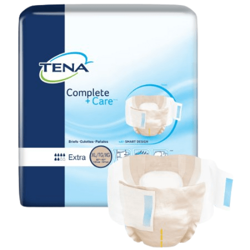 Tena Complete Plus Care Briefs, Diapers With Tabs 24/PK