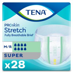 Tena Stretch Super Diapers with Tabs Briefs, Heavy Absorbency