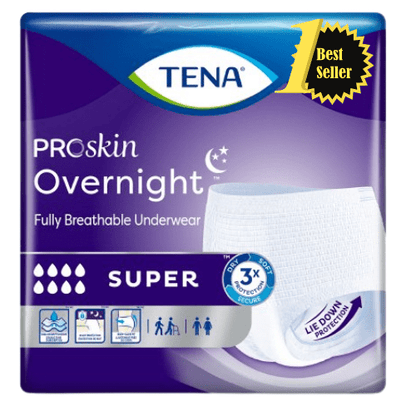 Tena ProSkin Super Overnight Pull Up, Maximum Absorbent Underwear