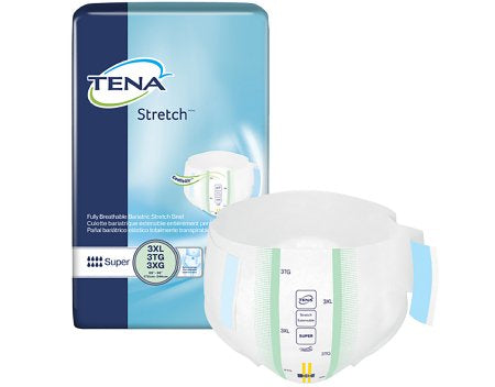 TENA 3XL Bariatric Stretch Briefs With Tabs, Heavy Absorbency 32/CS