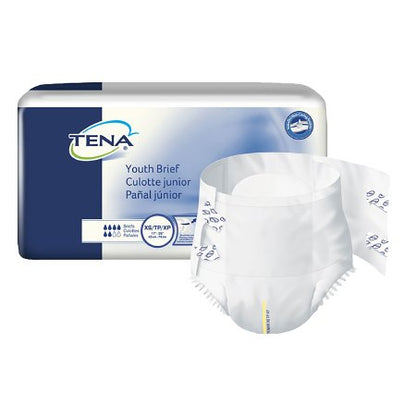 Tena Youth Teen X-Small Diapers with Tabs Brief, Regular to Heavy Absorbency