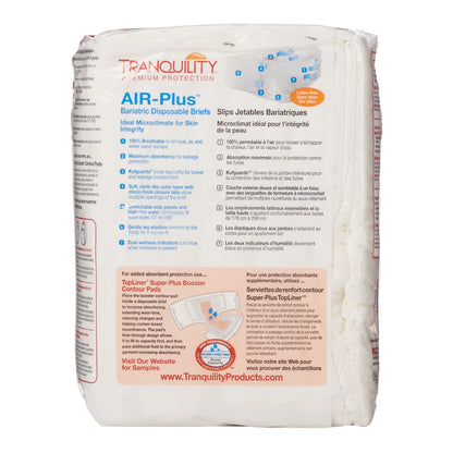 Tranquility Air Plus Bariatric 4X-5X Adult Diaper with Tabs Briefs, Heavy Absorbent