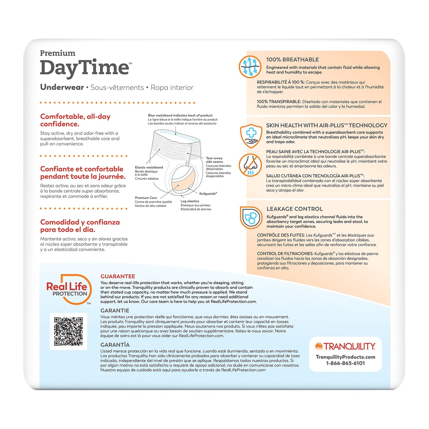 Tranquility Premium Daytime Disposable Absorbent Underwear – Adult Pull-Up Diapers