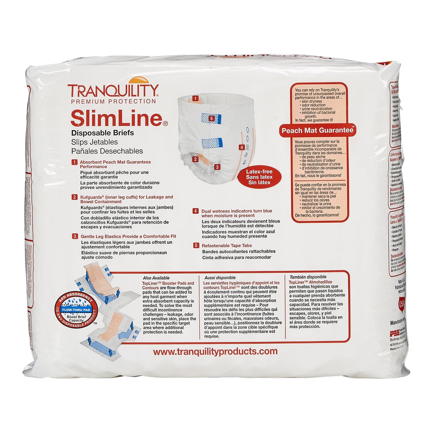 Tranquility SlimLine Briefs with Tabs – Heavy Absorbency Adult Incontinence Diapers for Overnight Use